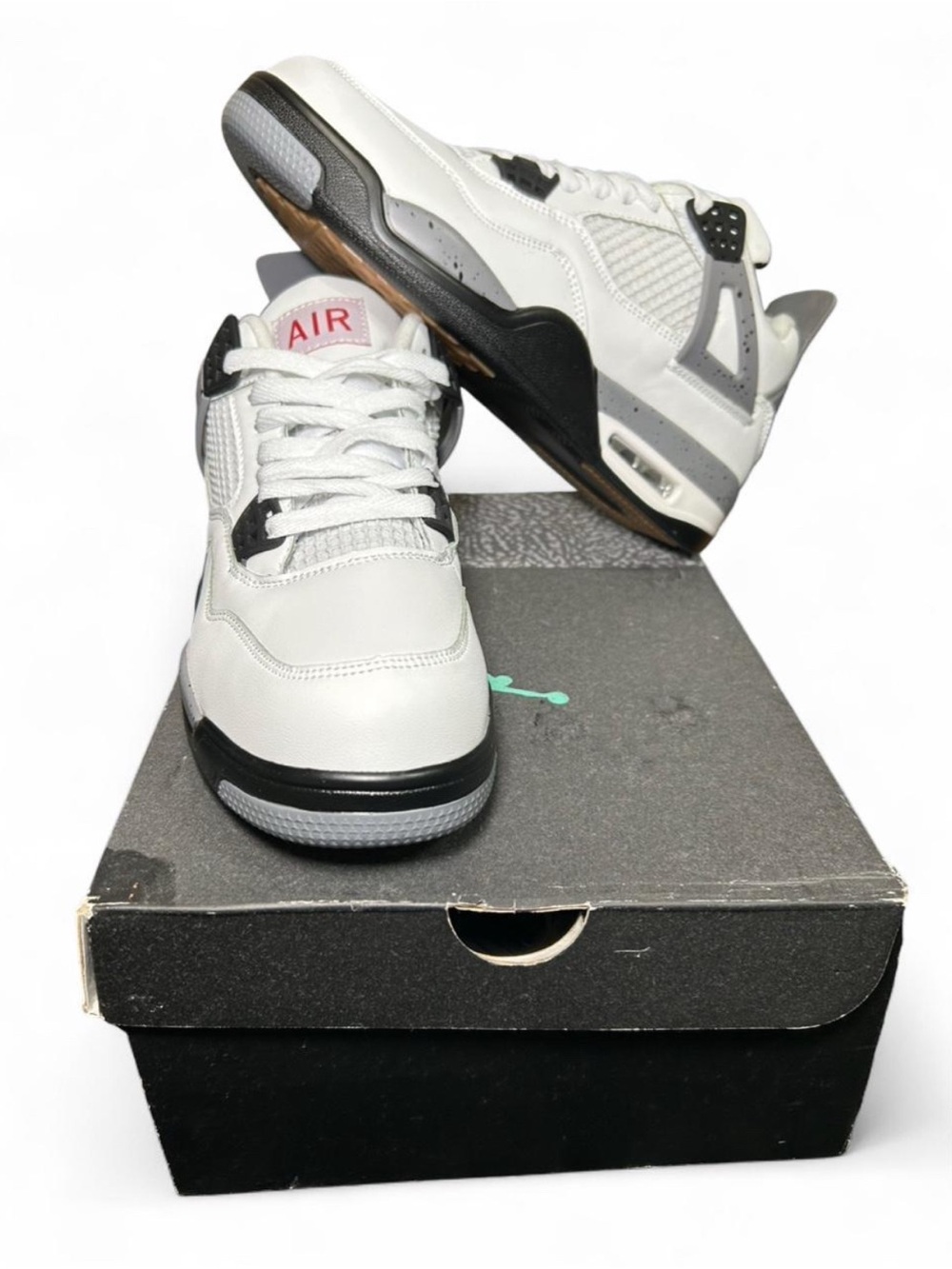 Air 4 Retro White Cement Basketball Sneakers - Brand New